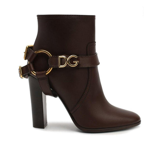 Dolce & Gabbana Leather Ankle Boots DO-8736349814996-EU37.5/US7.5
