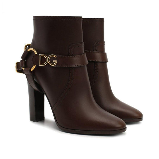 Dolce & Gabbana Leather Ankle Boots DO-8736349814996-EU37.5/US7.5