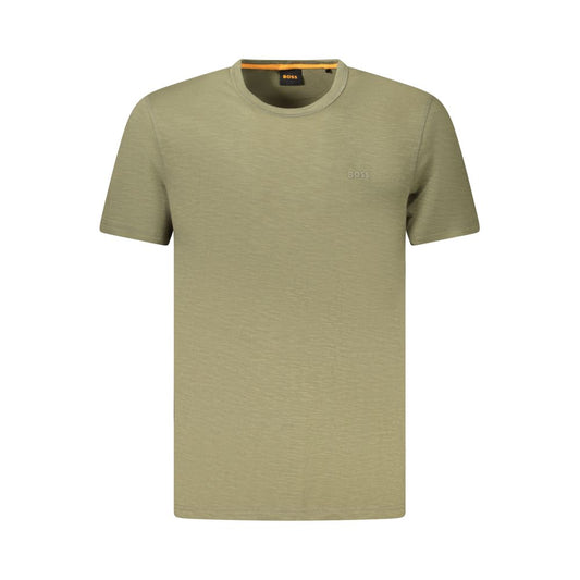 Hugo Boss Green Cotton T-Shirt