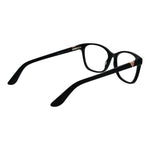 Guess Black Women Glasses Frame, square acetate full-rim with demo lenses, spring hinge design, includes branded case.