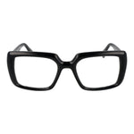 Guess Black Unisex Glasses Frame with full-rim plastic rectangle style, demo lenses in black, size 53-20-145.