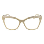 Marciano by Guess Gold Women Glasses Frame, full-rim acetate, butterfly style, demo lenses, spring hinge, includes branded case.