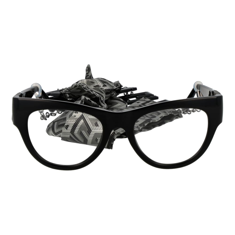Guess Black Women Glasses Frame with full-rim cat-eye style and demo lenses, includes branded case.