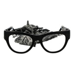 Guess Black Women Glasses Frame with full-rim cat-eye style and demo lenses, includes branded case.