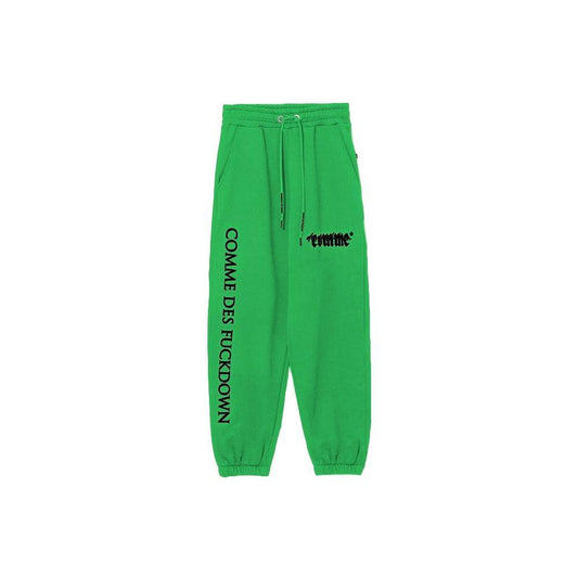 Comme Des Fuckdown Green Cotton Jeans & Pant