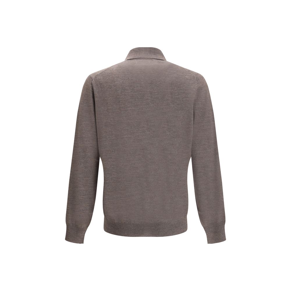 Brunello Cucinelli Brown Cashmere Dress Shirt