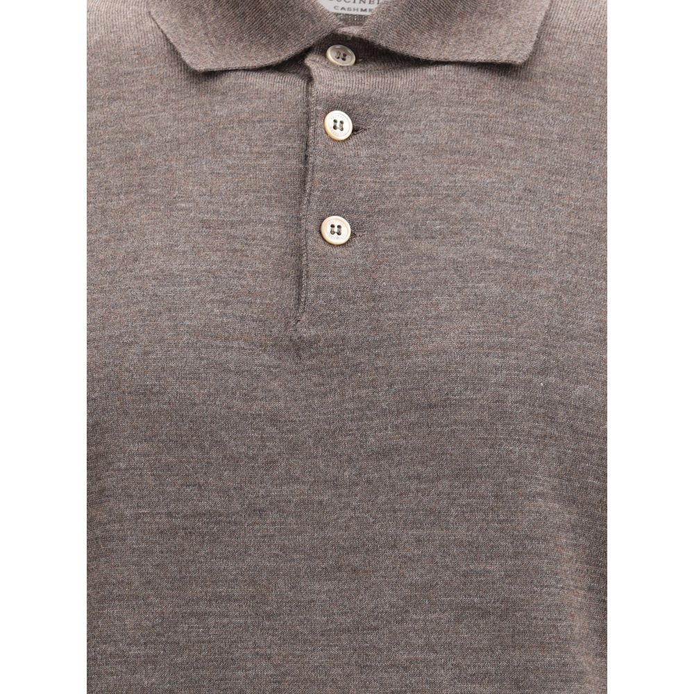 Brunello Cucinelli Brown Cashmere Dress Shirt