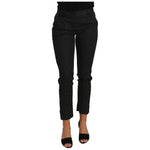 Dolce & Gabbana Black Dress Polka Dot Cropped Straight Pants PAN61092-38