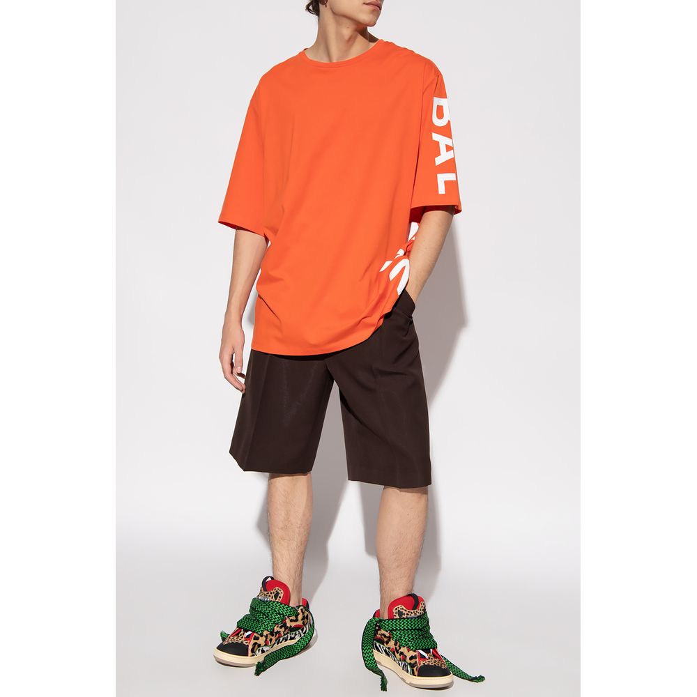 Balmain Orange Cotton Men's T-Shirt