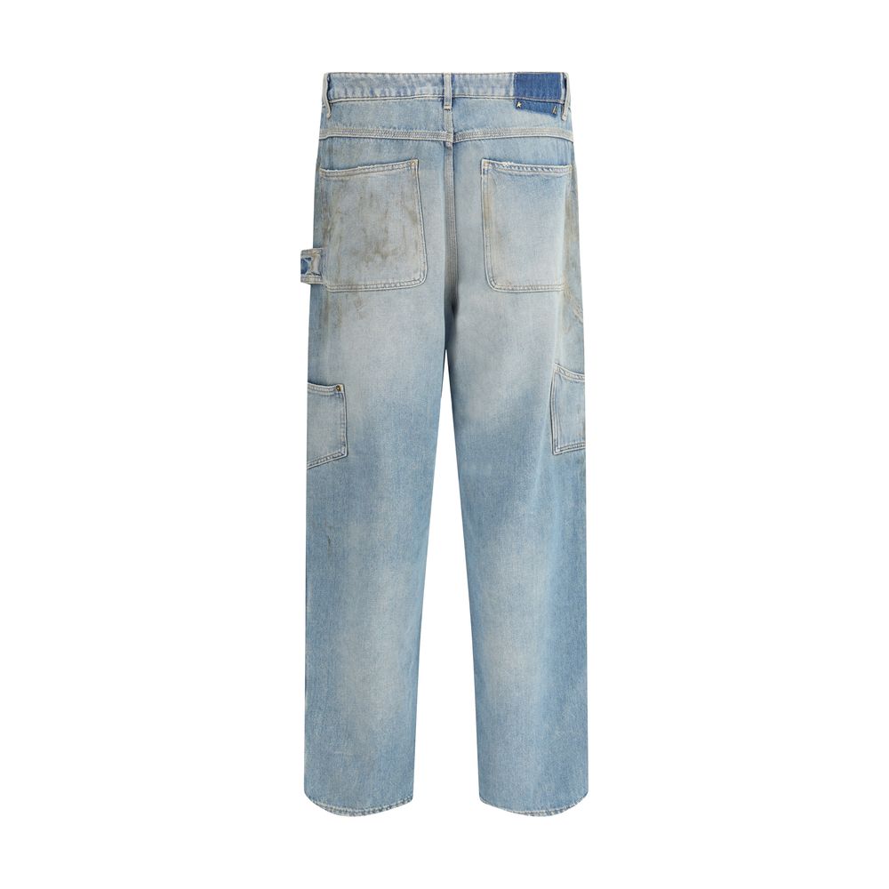 Golden Goose Light Blue Cotton Jeans Denim