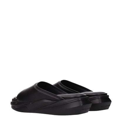 Alyx Black Leather Slippers