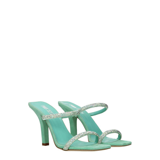 Paris Texas Green Leather Stiletto Heels Sandals PA-8547206463753-EU37/US7
