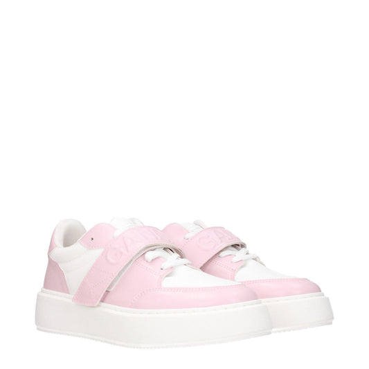 Ganni Pink Leather Low Tops GA-8547287859465-EU39/US9
