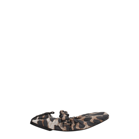 Ganni Beige Fabric Ballet Flats GA-8547314532617-EU35/US5
