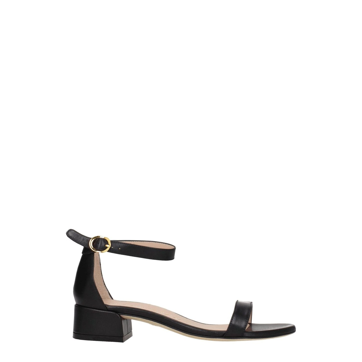 Stuart Weitzman Black Leather Sandals
