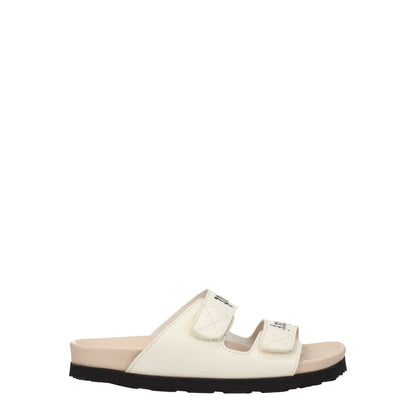 Palm Angels Beige Leather Sandals