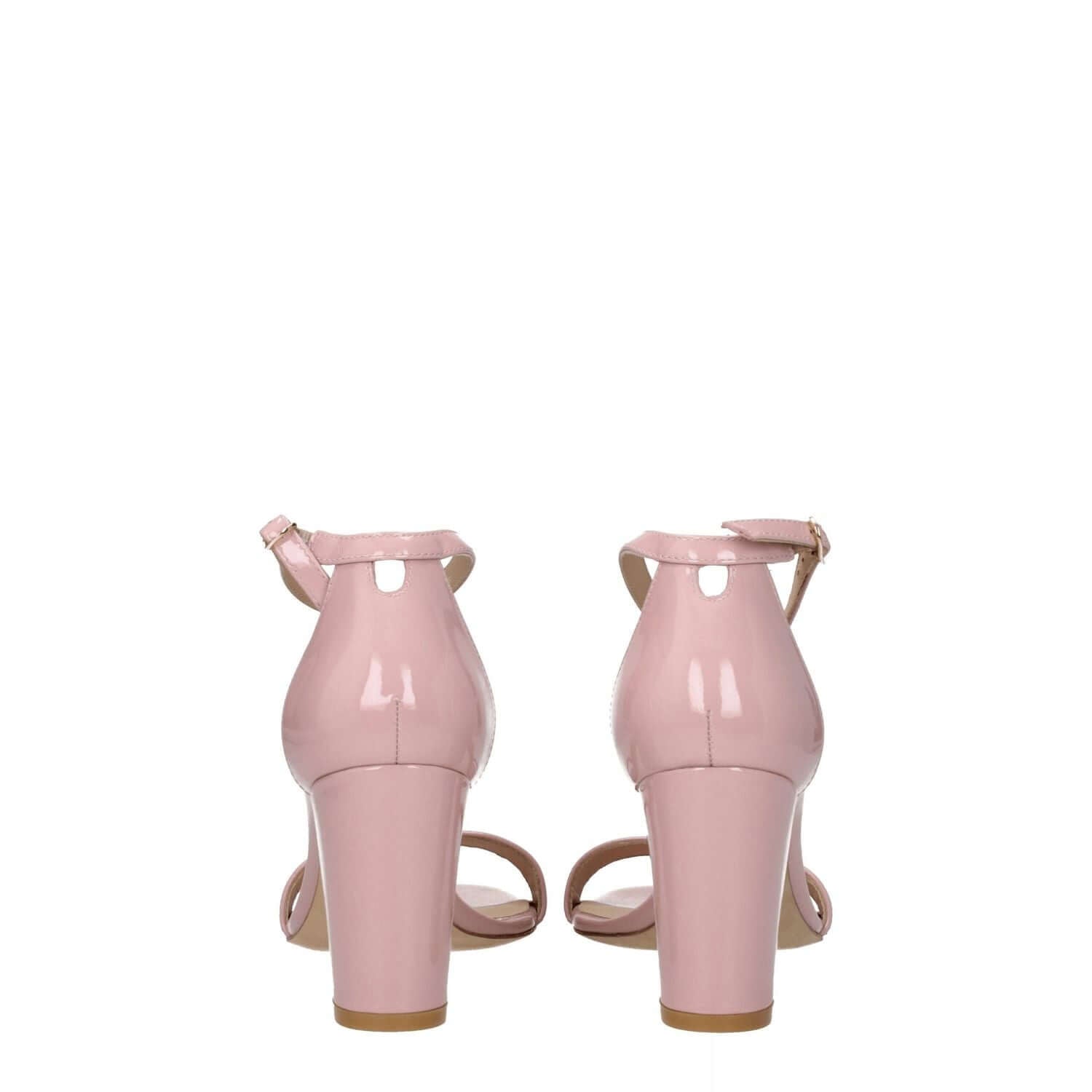 Stuart Weitzman Pink Leather Stiletto Heel Sandals