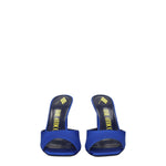 The Attico Blue Satin Stiletto Heels Sandals
