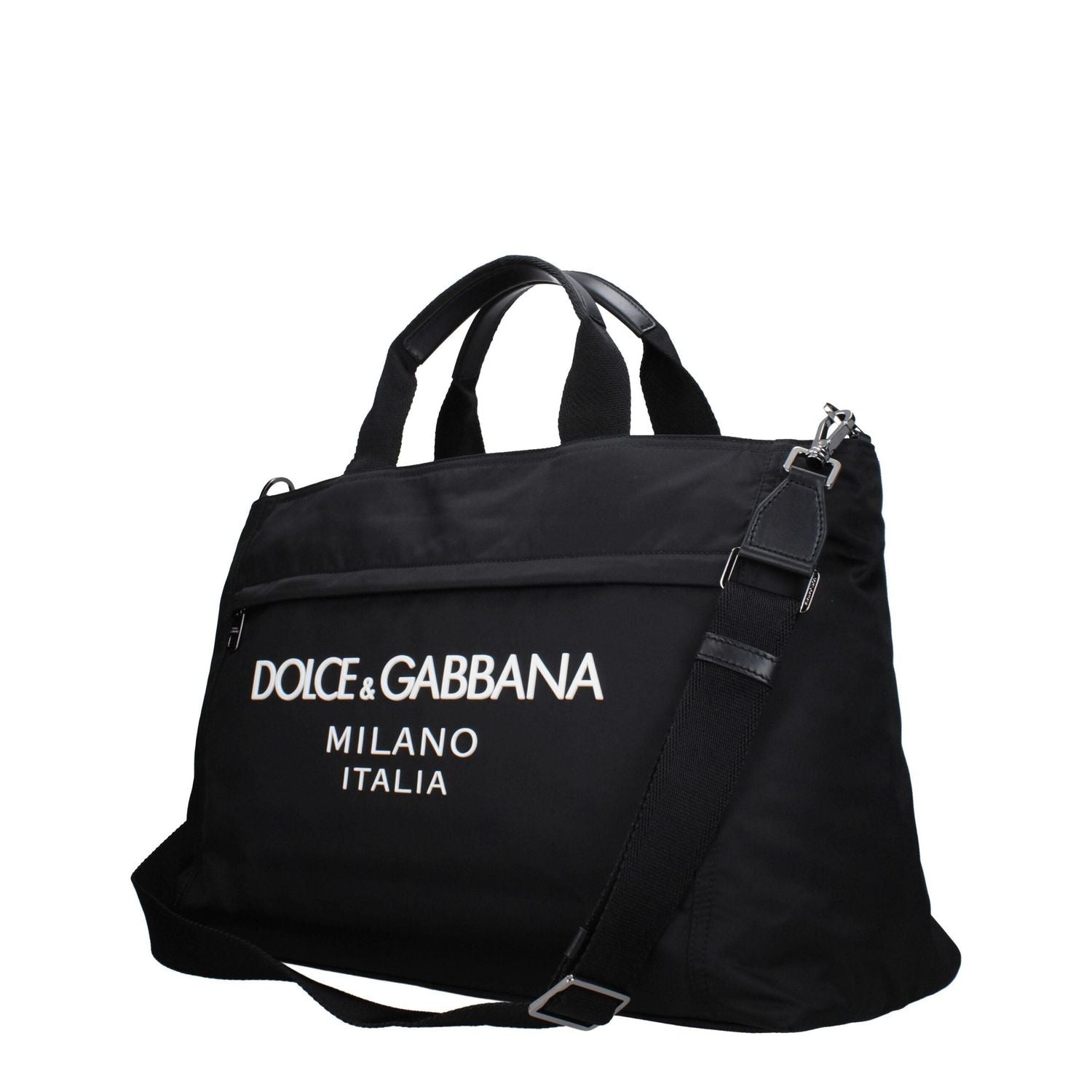 Front view with bag zipped and handles upright.