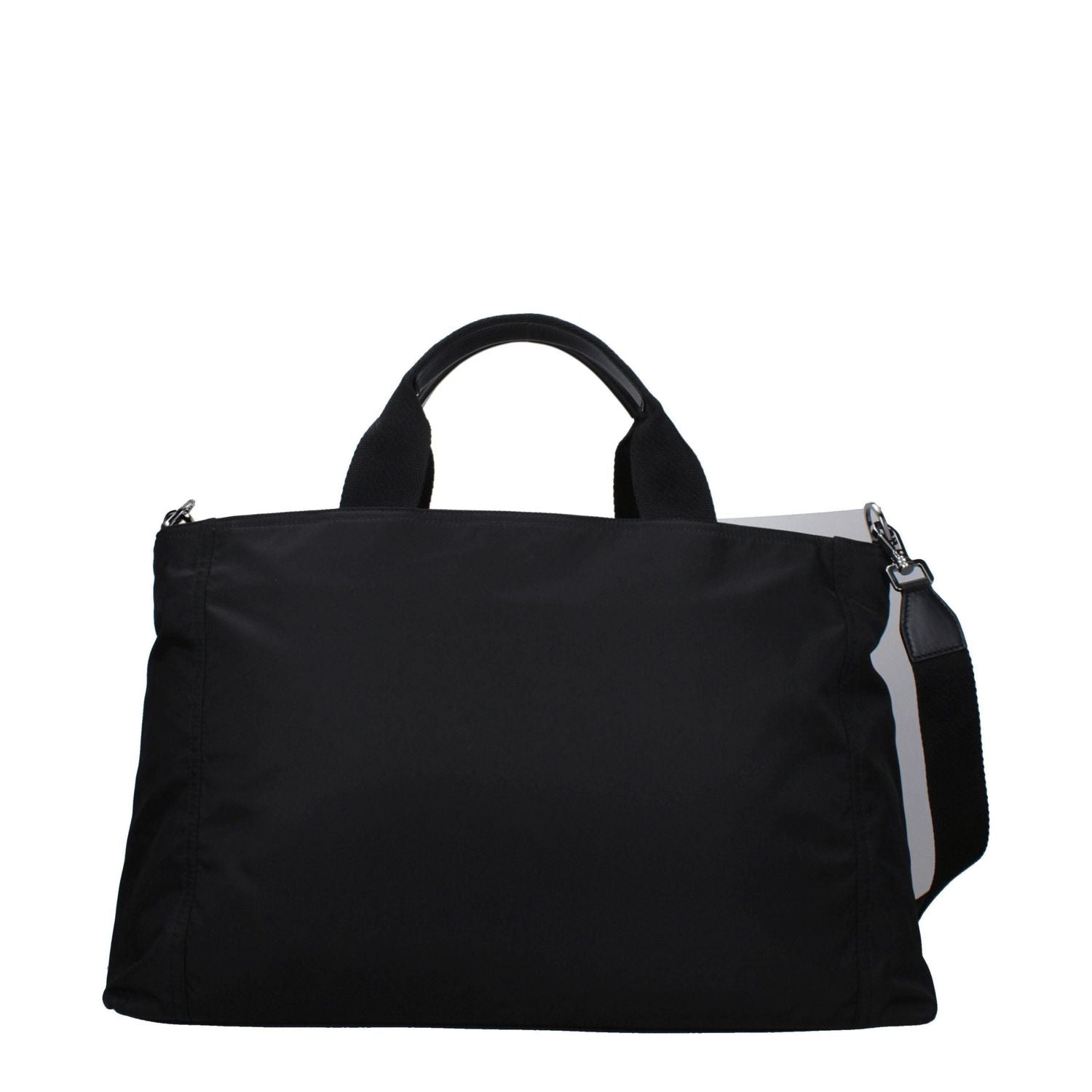 Front view with bag zipped and handles upright.