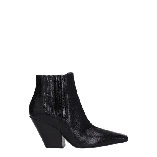 Casadei Black Leather Ankle Boots CA-8547443441929-EU36/US6