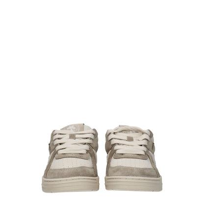 Palm Angels Beige Fabric Low Top Sneakers