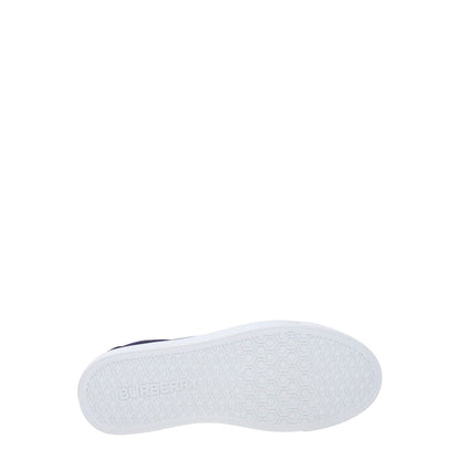 Sole view of Burberry Green Fabric Sneakers with rubber sole and back logo detail, featuring a casual design with lace-up closure.