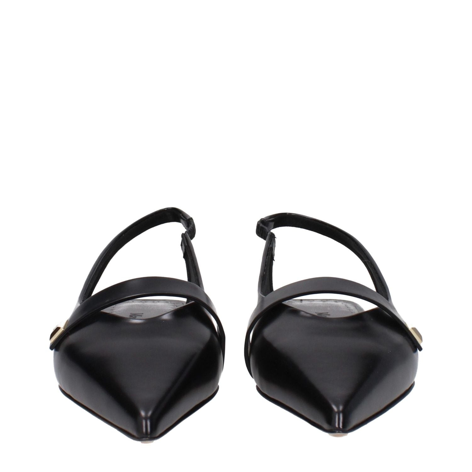 Max Mara Black Leather Ballet Flats