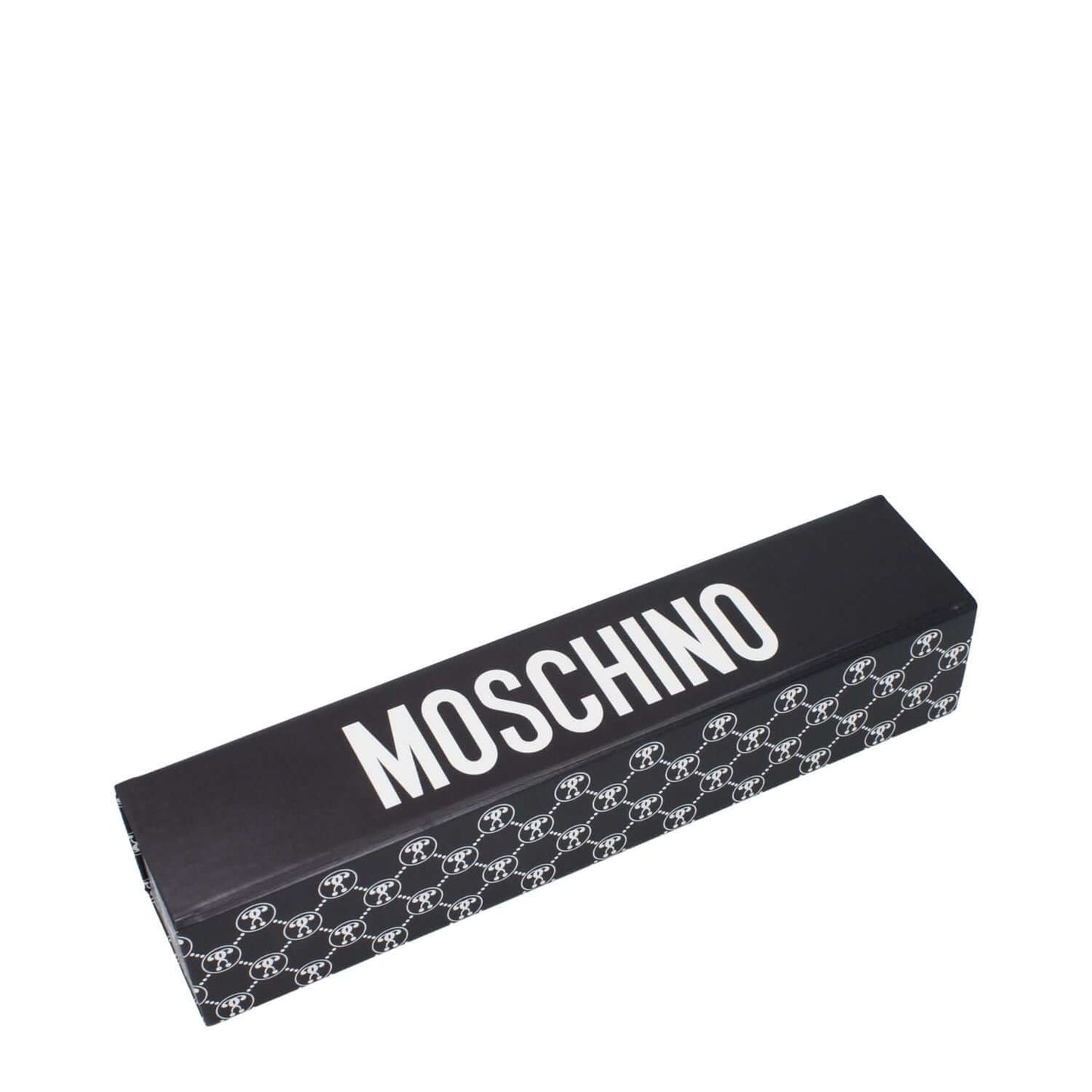 Packaging box for Moschino Red Polyester Umbrella with logo design.