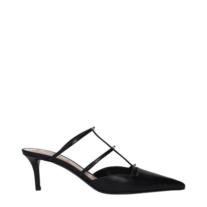 Valentino Garavani Black Leather Sandals