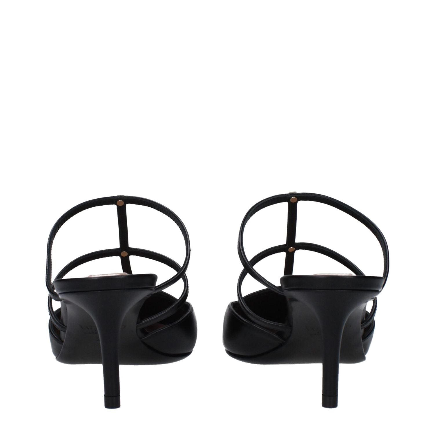 Valentino Garavani Black Leather Sandals