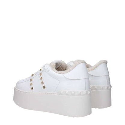 Valentino Garavani White Leather Platform Sneakers