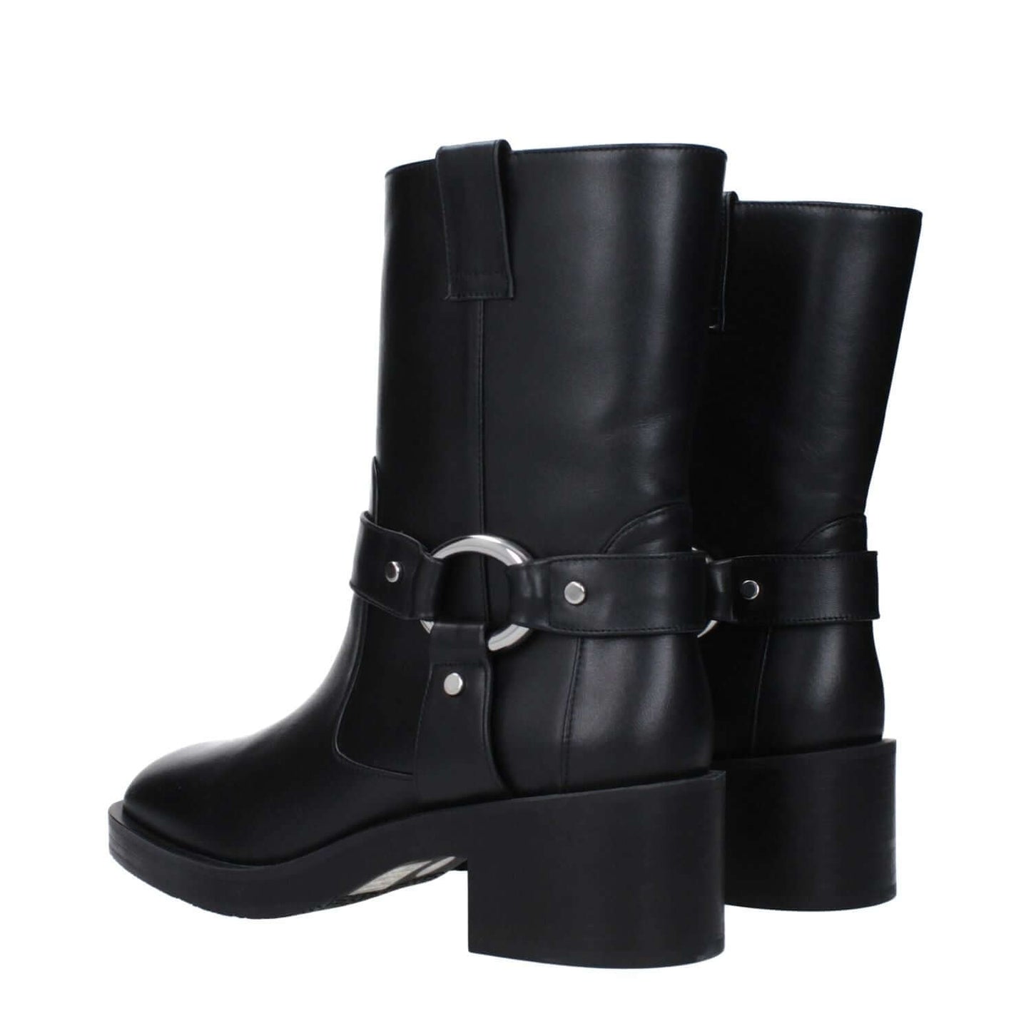 Stuart Weitzman Black Leather Ankle Boots