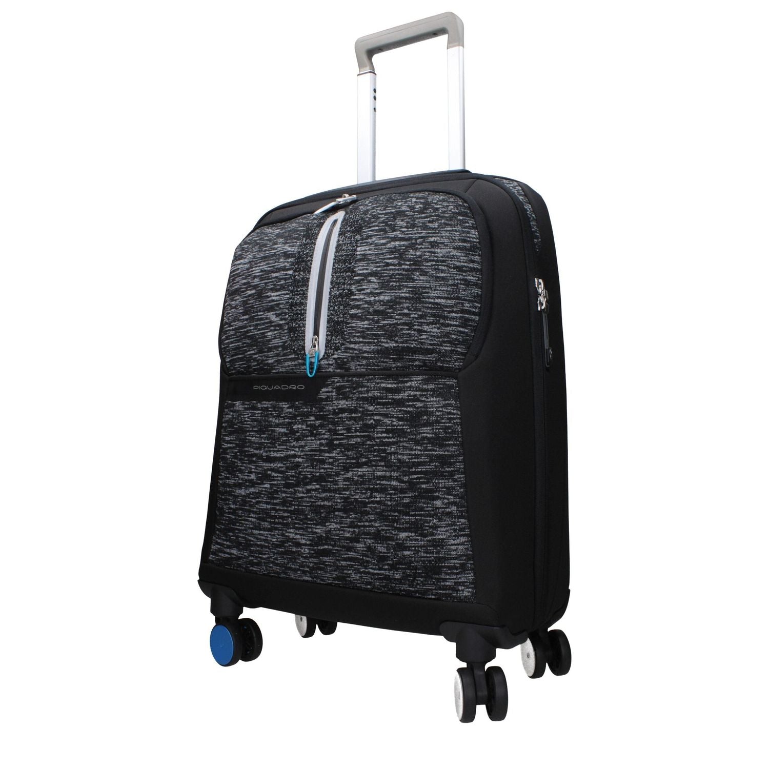 Front view with bag zipped and handles upright.
