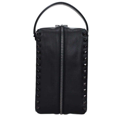 Valentino Garavani Black Leather Clutch Bag