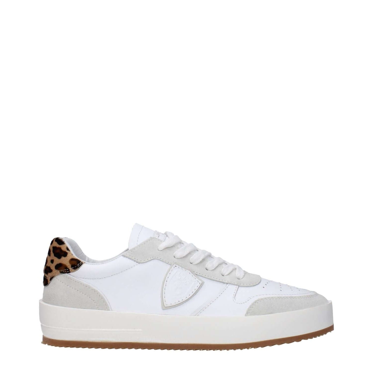 Philippe Model White Leather Low Top Sneakers