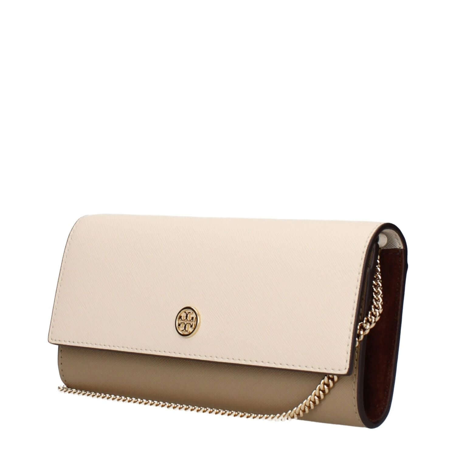 Tory Burch Beige Leather Clutch Bag