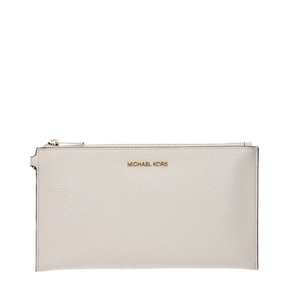 Michael Kors Beige Leather Clutch Bag