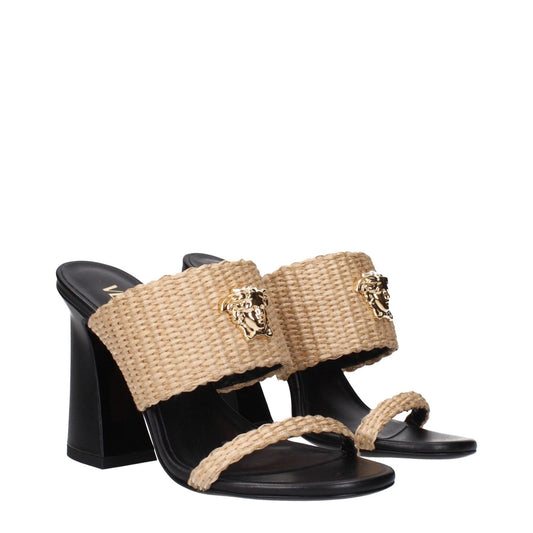 Versace Beige Raffia Platforms VE-15201409827081-EU36/US6