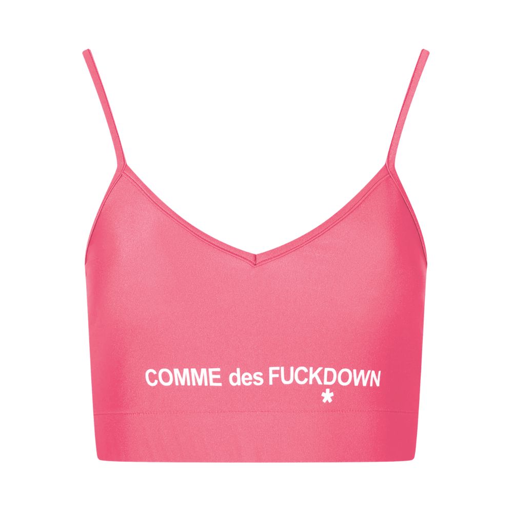 Comme Des Fuckdown Pink Polyester T-Shirt