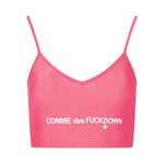 Comme Des Fuckdown Pink Polyester Tops & T-Shirt