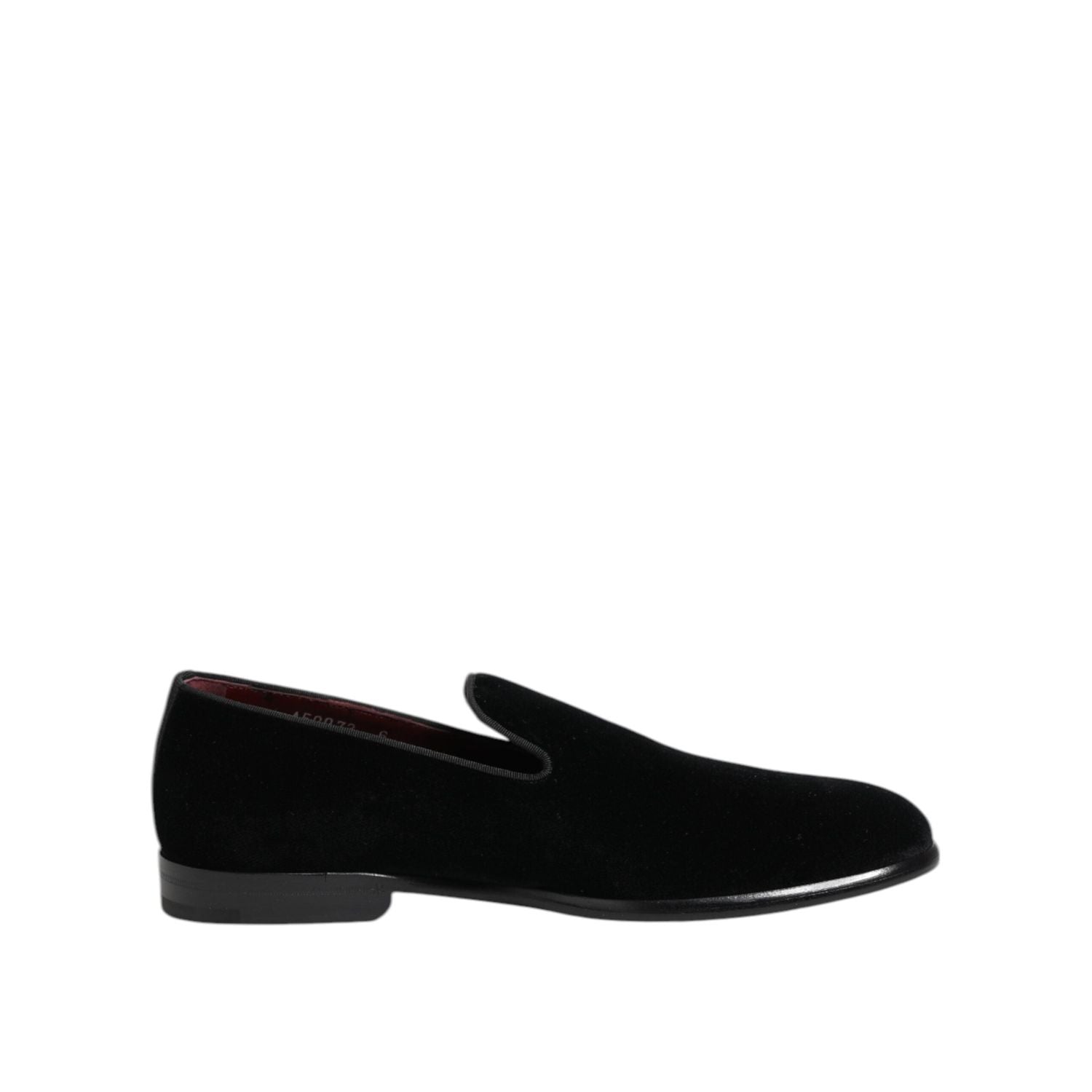 Dolce & Gabbana Black Velvet Loafers Formal Men Dress Shoes