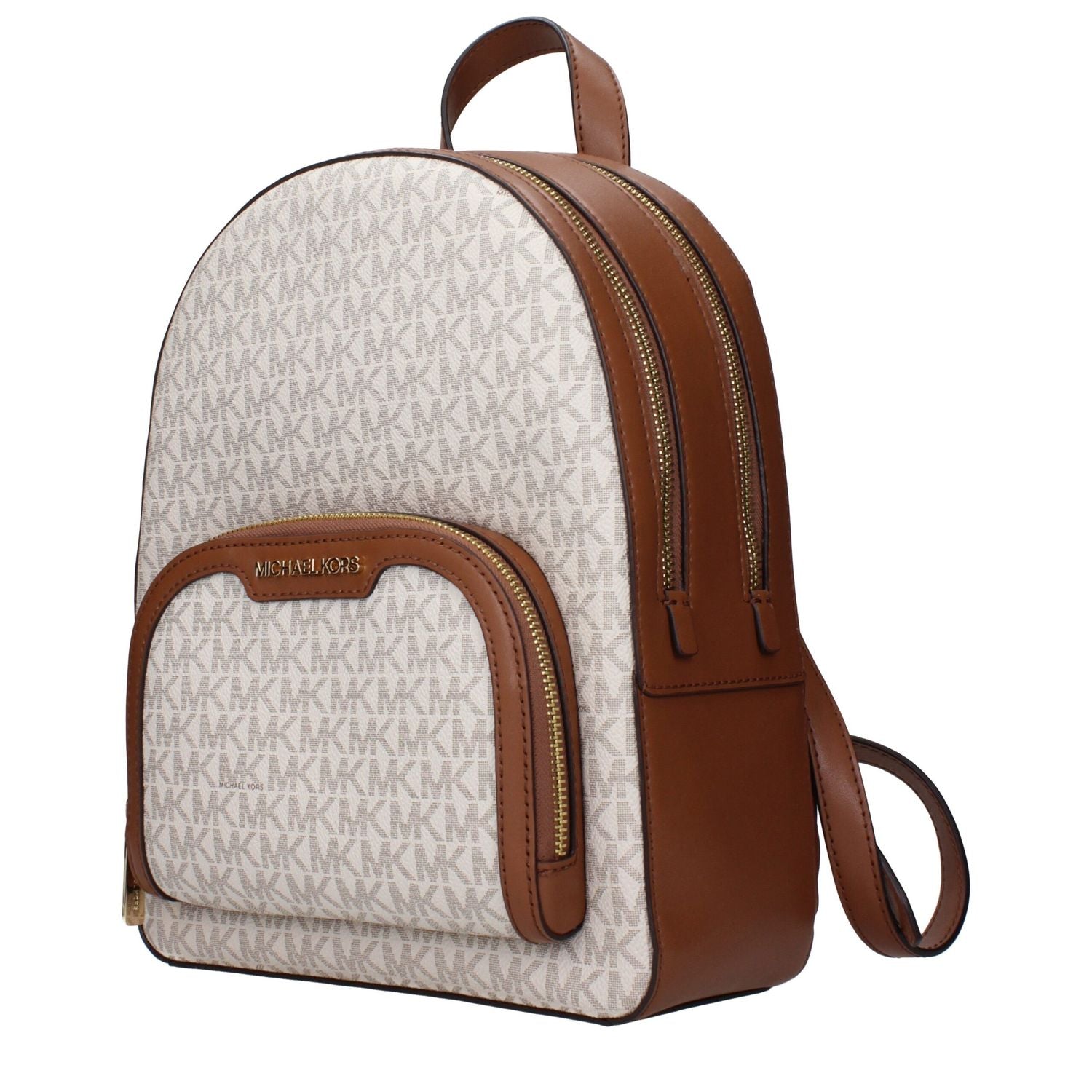 Front view with bag zipped and handles upright.