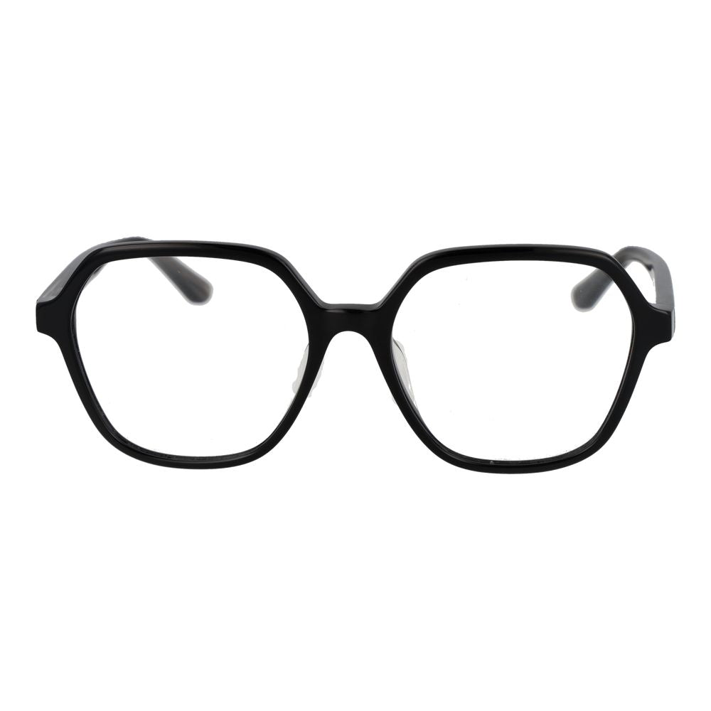Guess Black Women Glasses Frame, black full-rim acetate square glasses with demo plastic lenses, includes branded case.