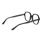 Guess Black Women Glasses Frame in black acetate full-rim square style with demo lenses, includes branded case, no spring hinge.