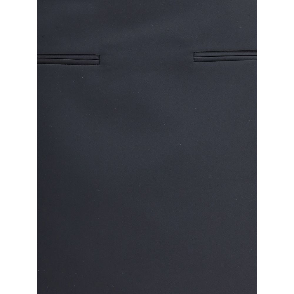 Courrèges Black Polyester Mini Skirt with welt pockets and zip closure, contemporary design for AW25 season, 100% polyester.