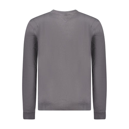 Back view of Tommy Hilfiger Gray Cotton Men Sweater with sustainable materials