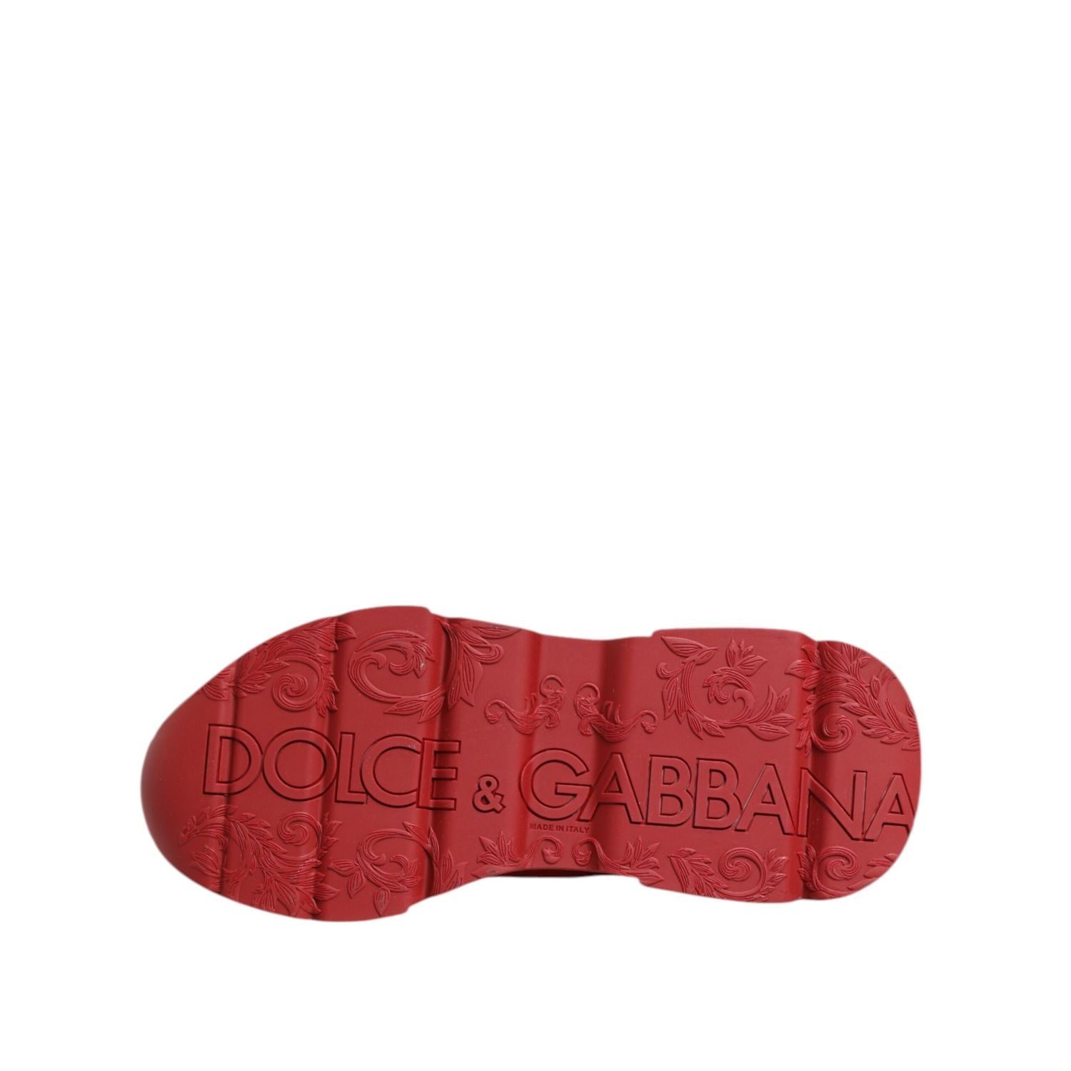 Dolce & Gabbana Red Leather Daymaster Low Top Sneakers Shoes