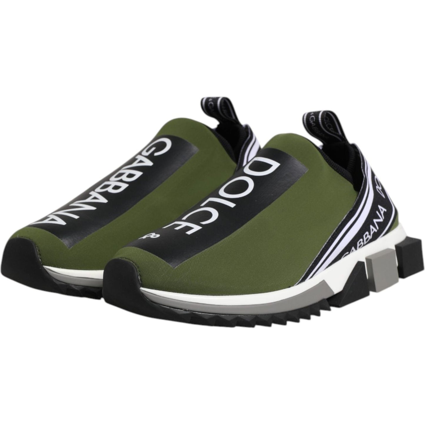 Dolce & Gabbana Green Logo Low Top Sorrento Men Sneakers Shoes