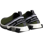 Dolce & Gabbana Green Logo Low Top Sorrento Men Sneakers Shoes